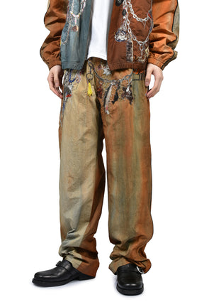 EMBROIDERED CHAIN TRACK PANTS / BRW