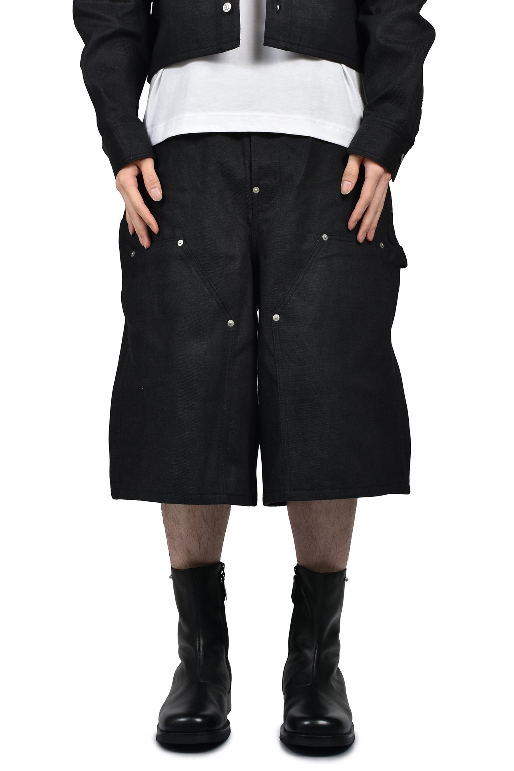 RH SUPER BAGGY DOUBLE KNEE SHORTS / RAW BLK