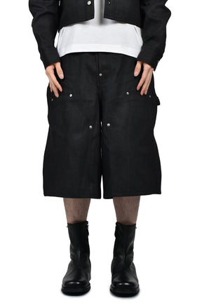 RH SUPER BAGGY DOUBLE KNEE SHORTS / RAW BLK