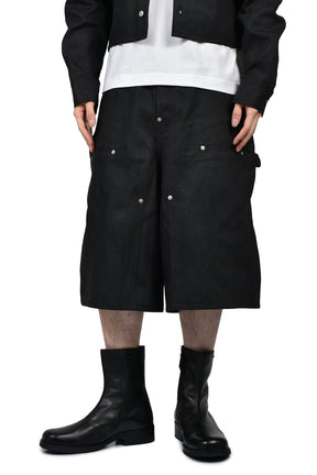 RH SUPER BAGGY DOUBLE KNEE SHORTS / RAW BLK