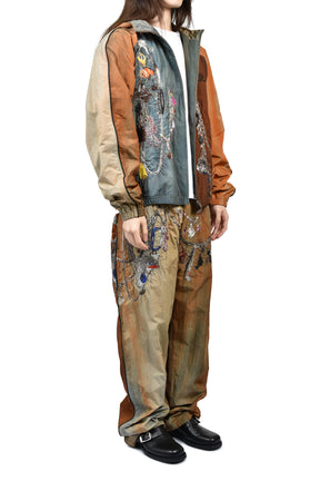 EMBROIDERED CHAIN TRACK PANTS / BRW