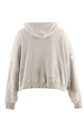 ZIP HOODIE/DOUBLE FACE / GRY