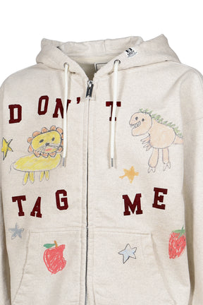 KIDS DOODLE SWEAT PARKA / WHT