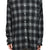 DISTRESSED HOODED CHECKED SHIRT / BLK