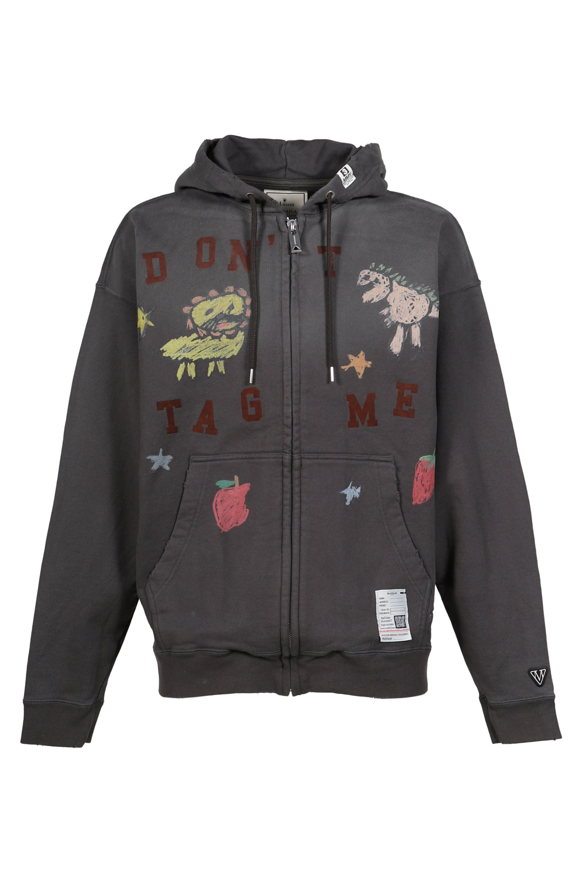 KIDS DOODLE SWEAT PARKA / BLK