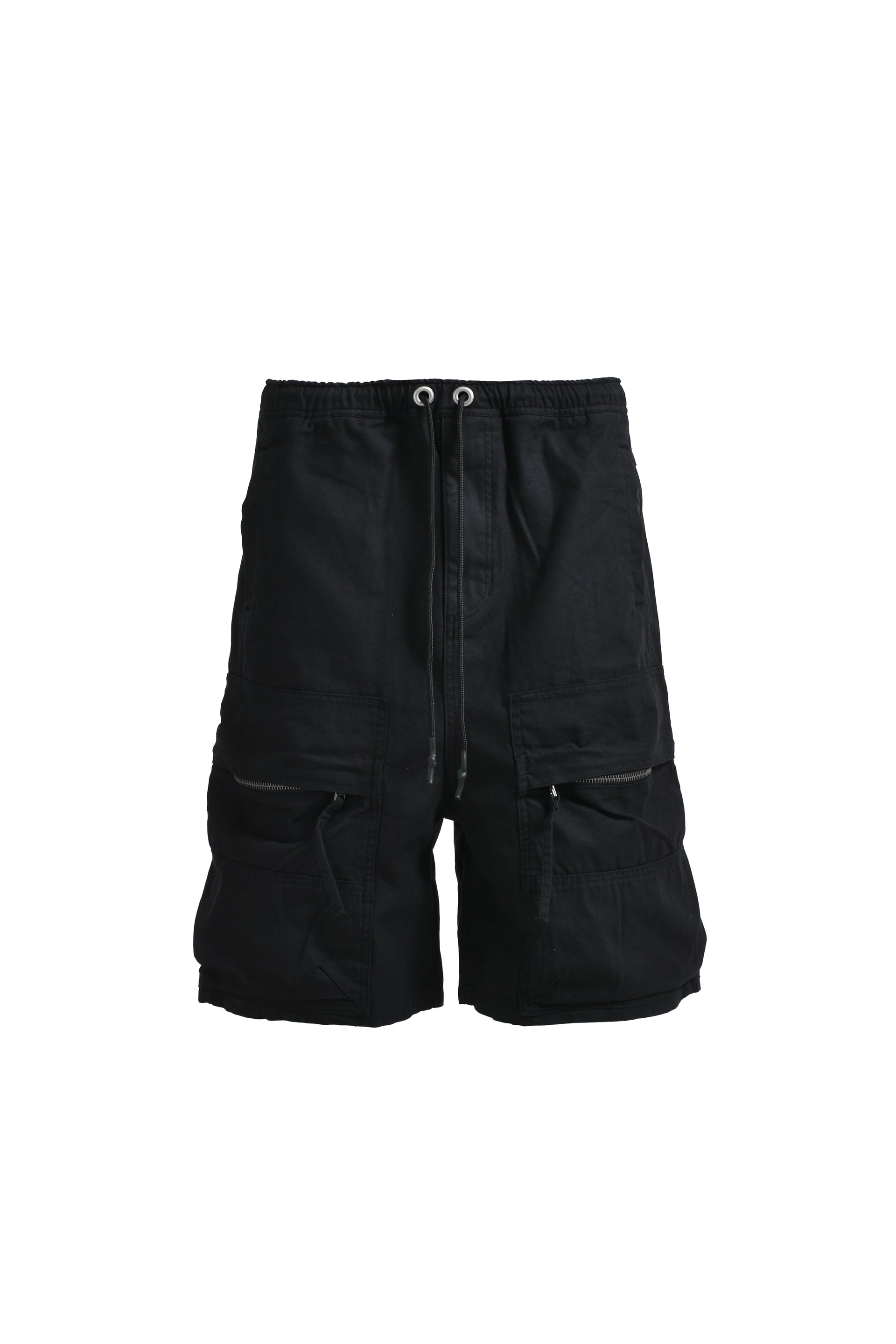 BREATH NEWRICH BIG CARGO SHORTS / COTTON BLK