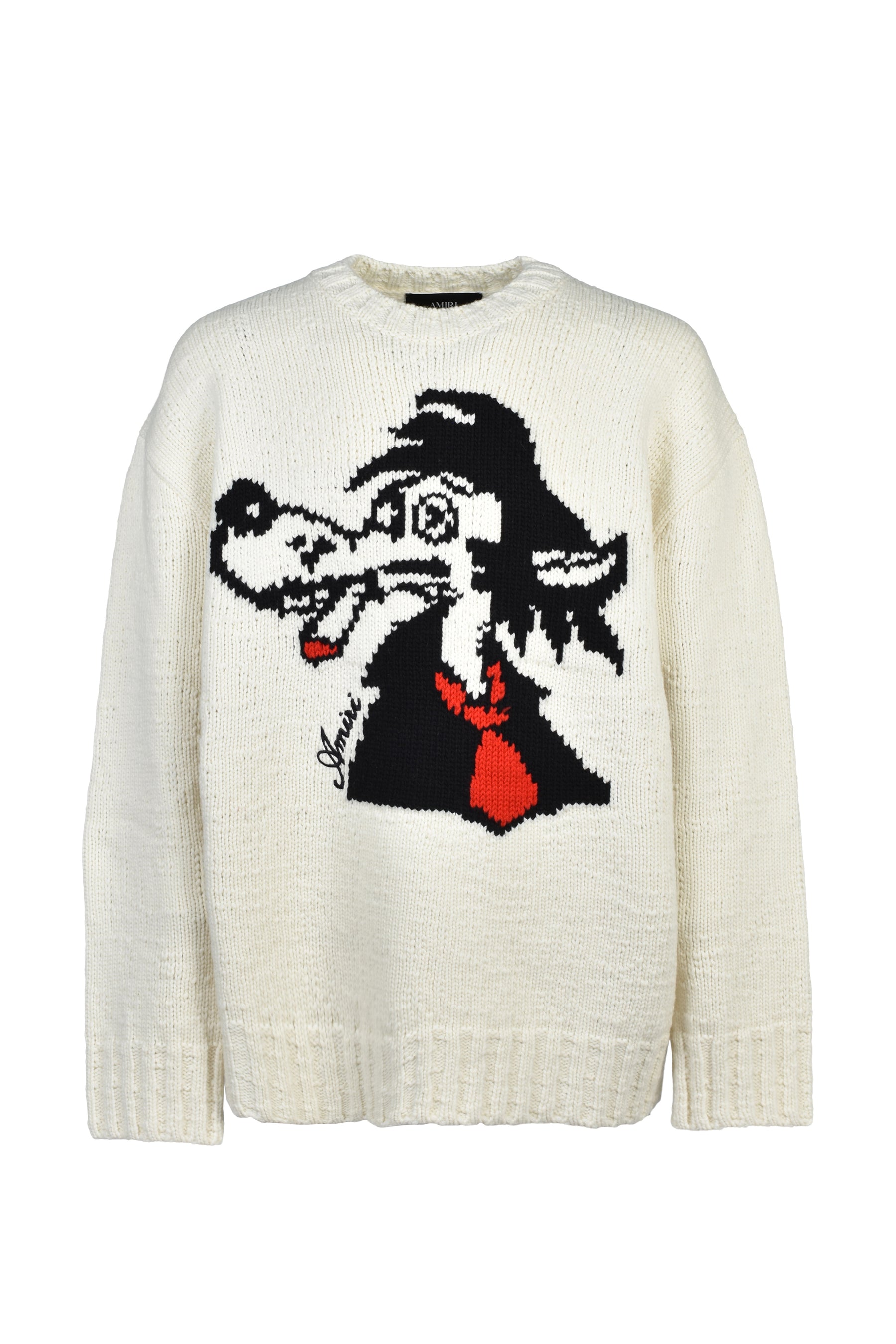 SMOKING WOLF SWEATER / ALABASTER
