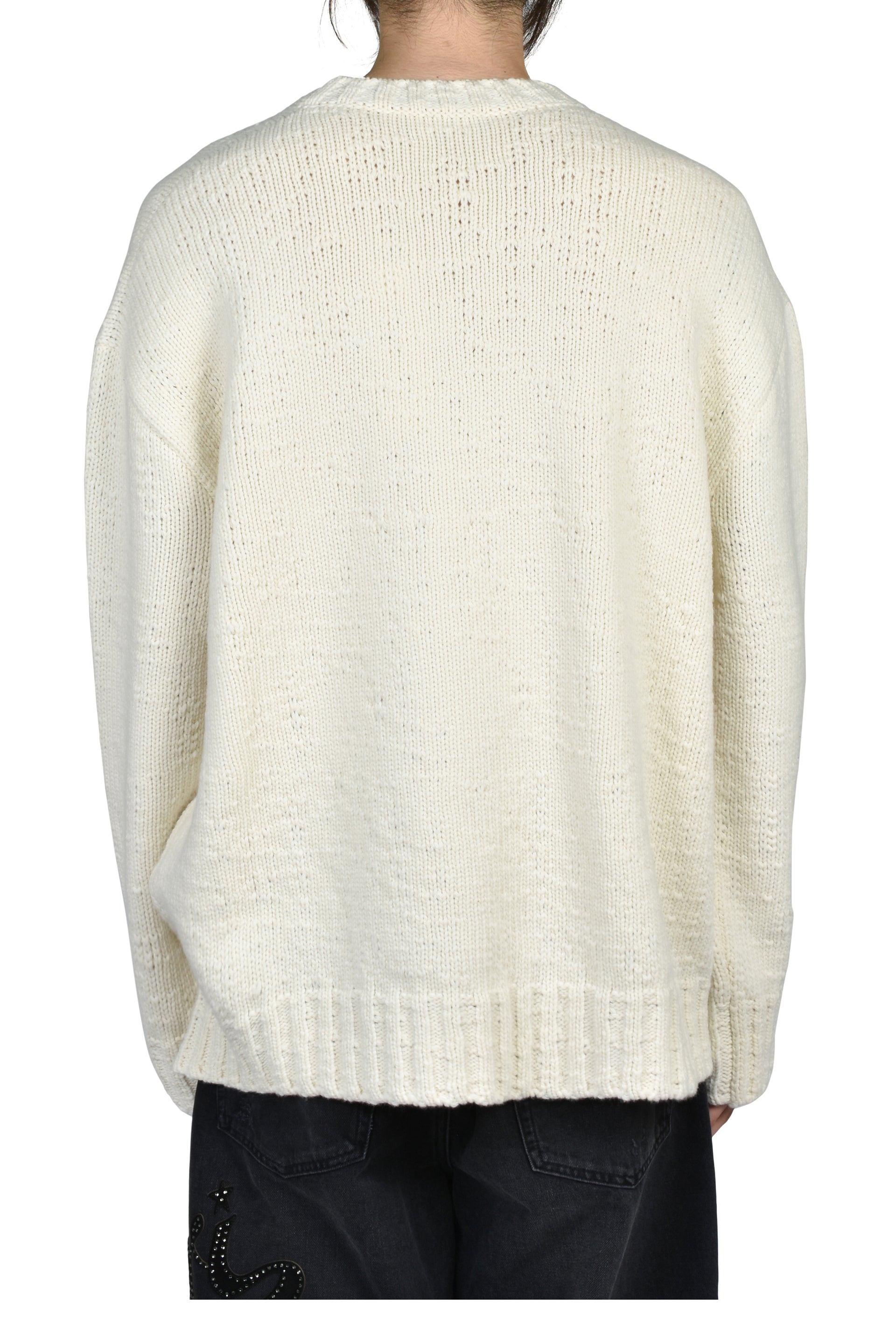 SMOKING WOLF SWEATER / ALABASTER