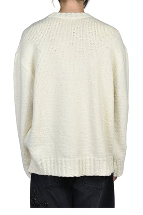 SMOKING WOLF SWEATER / ALABASTER