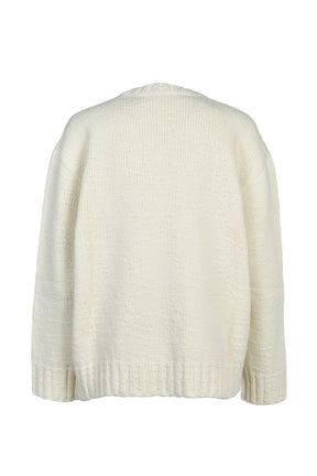 SMOKING WOLF SWEATER / ALABASTER