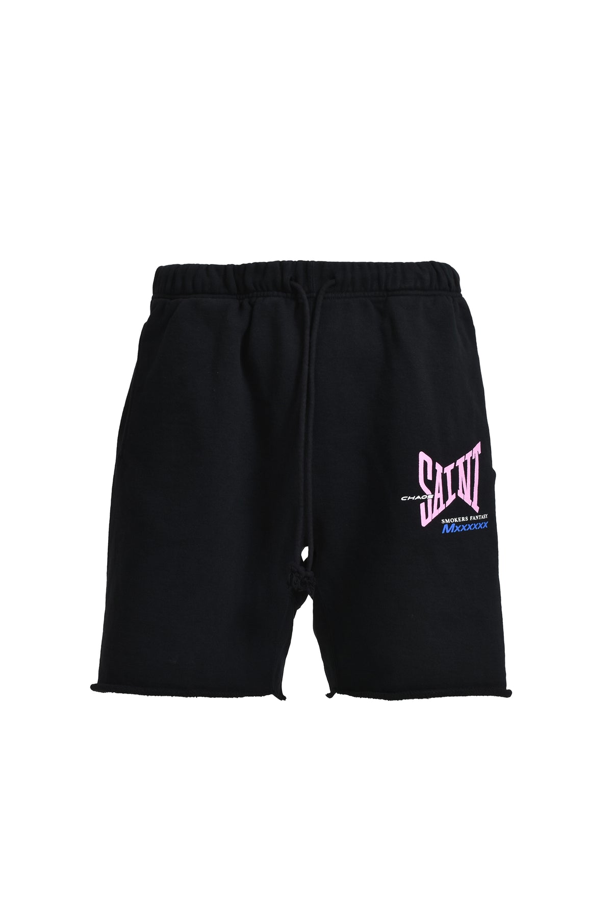 SWEAT SHORTS/RIBON SAINT / BLK