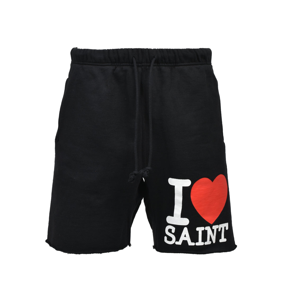 SAINT Mxxxxxx セントマイケル SS26 SWEAT SHORTS/I LOVE SAINT / BLK