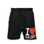 SWEAT SHORTS/I LOVE SAINT / BLK