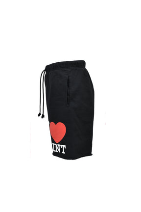 SWEAT SHORTS/I LOVE SAINT / BLK
