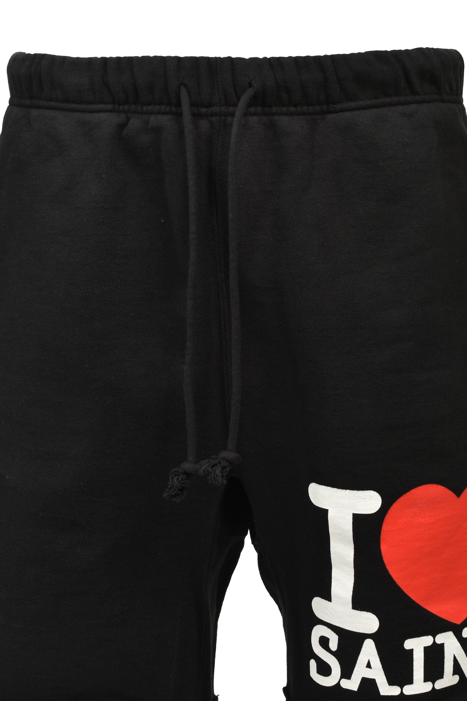 SWEAT SHORTS/I LOVE SAINT / BLK