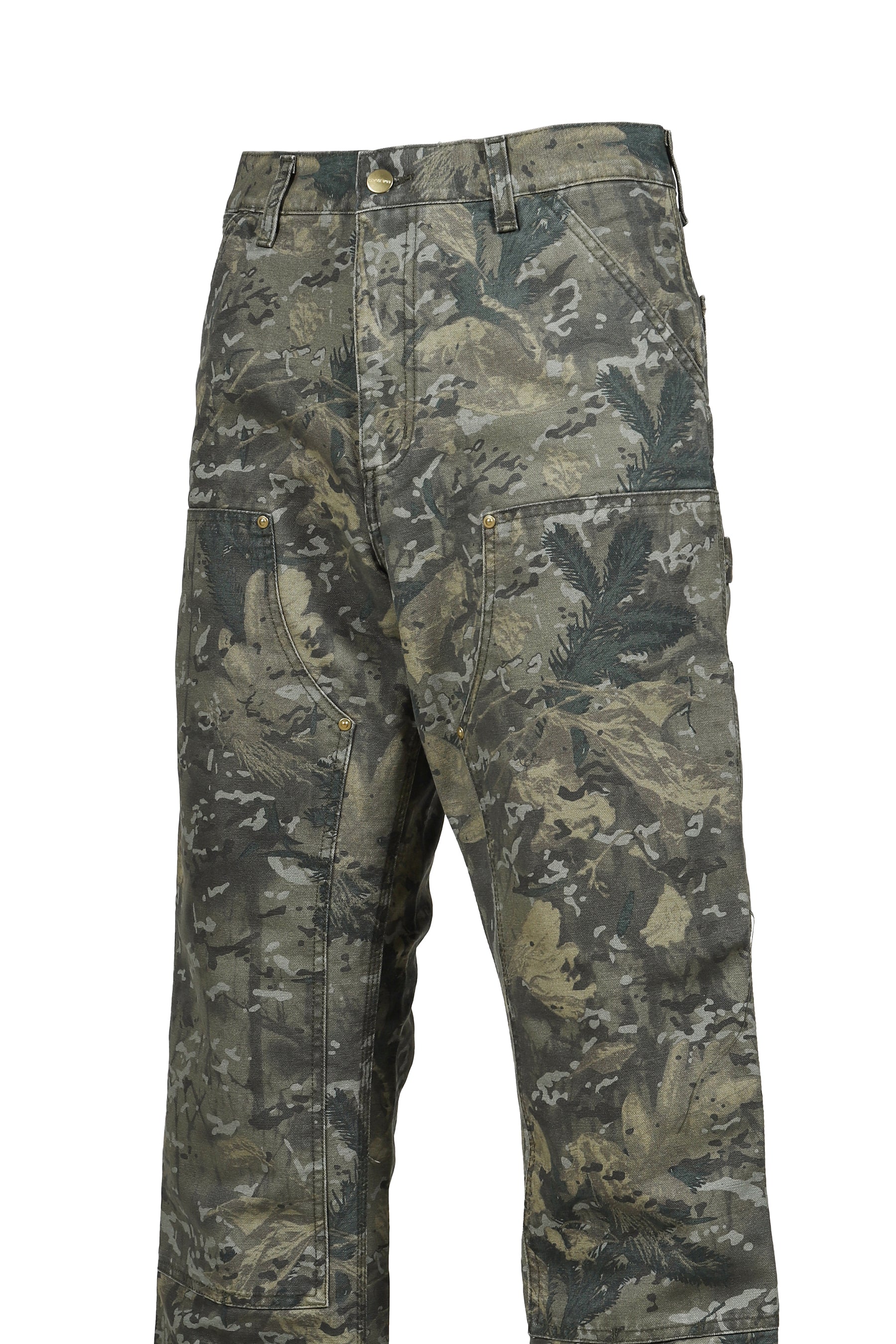 DOUBLE KNEE PANT / CAMO COMBI GRN
