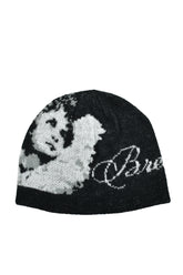 ANGEL SCRIPT LOGO MOHAIR BEANIE / BLK