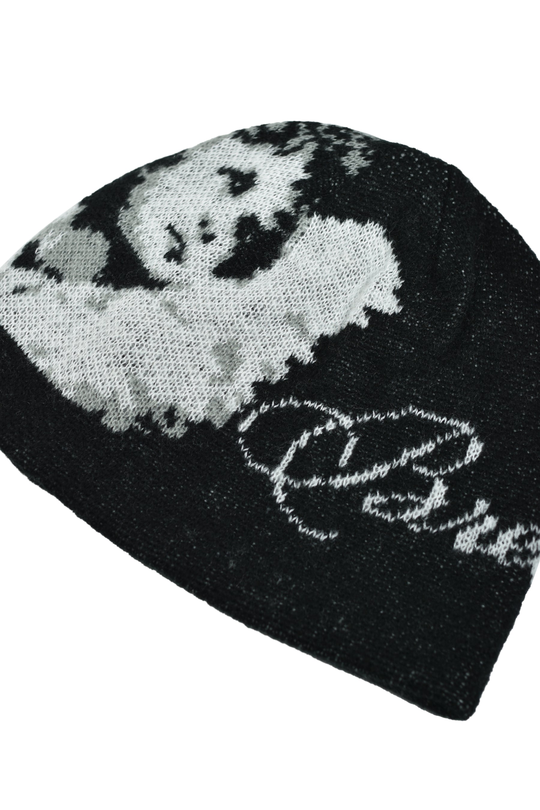 ANGEL SCRIPT LOGO MOHAIR BEANIE / BLK