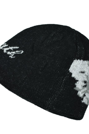ANGEL SCRIPT LOGO MOHAIR BEANIE / BLK