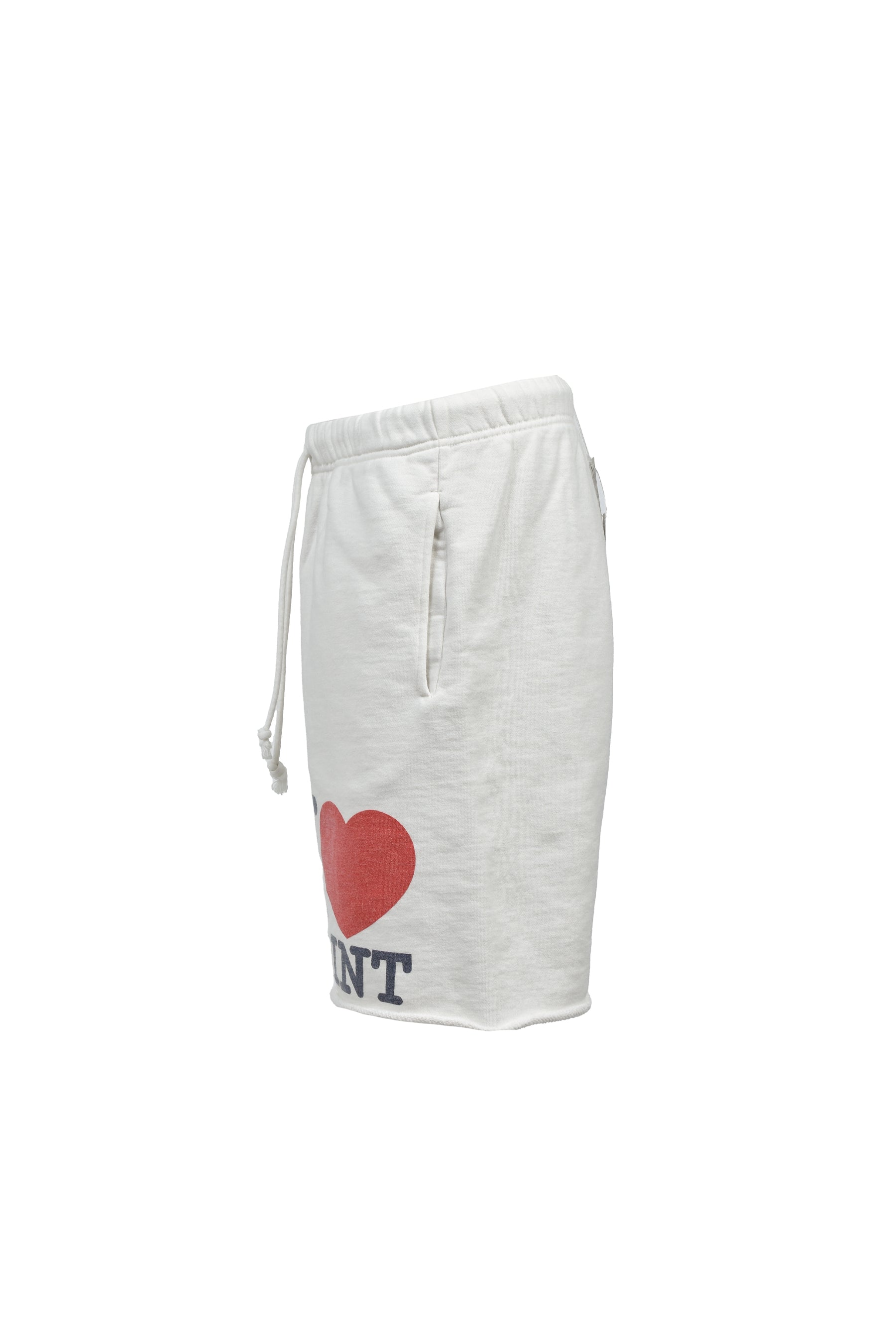 SWEAT SHORTS/I LOVE SAINT / WHT