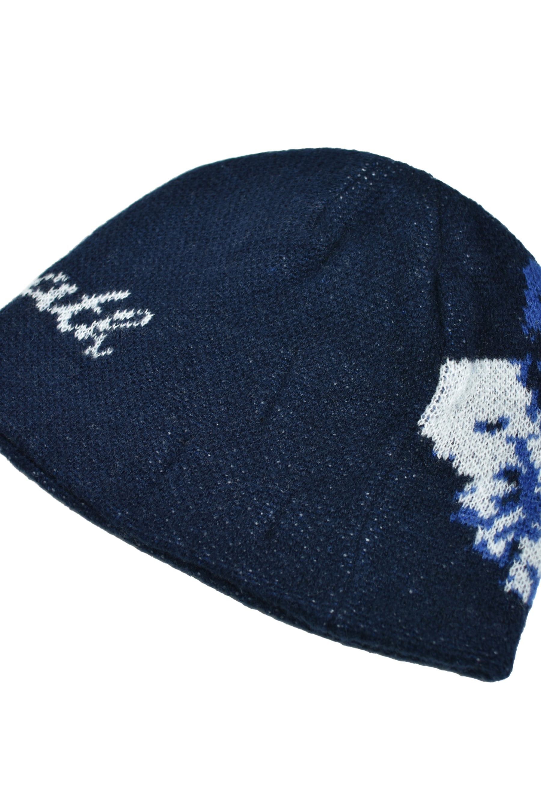 ANGEL SCRIPT LOGO MOHAIR BEANIE / NAV