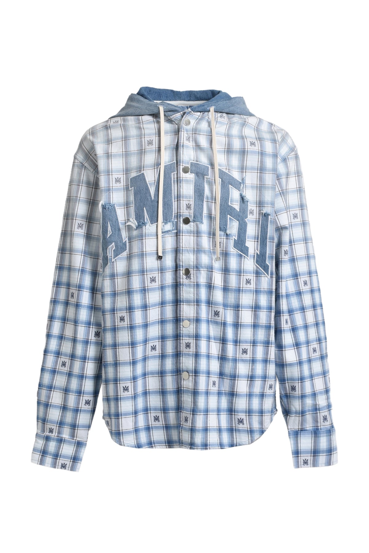 AMIRI HOODED OVERSHIRT / CERULEAN