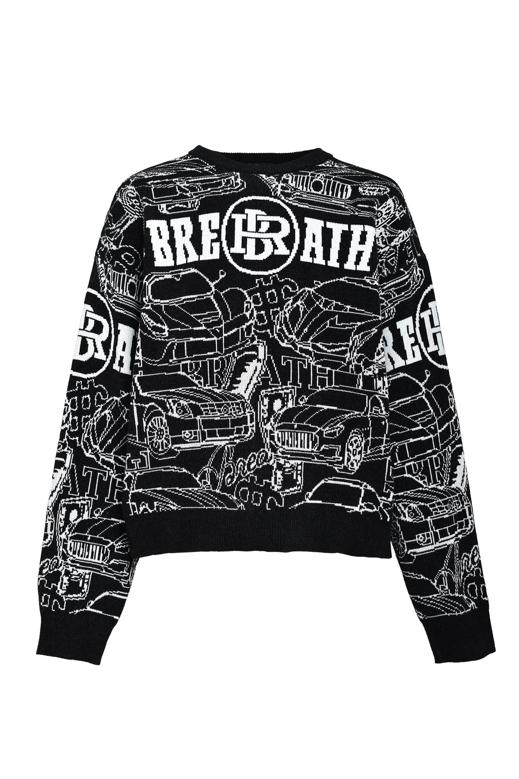 BREATH ブレス FW25 SUPER CAR MALL KNIT / BLK - NUBIAN ヌビアン