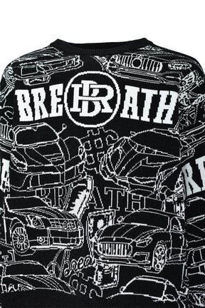 SUPER CAR MALL KNIT / BLACK 
