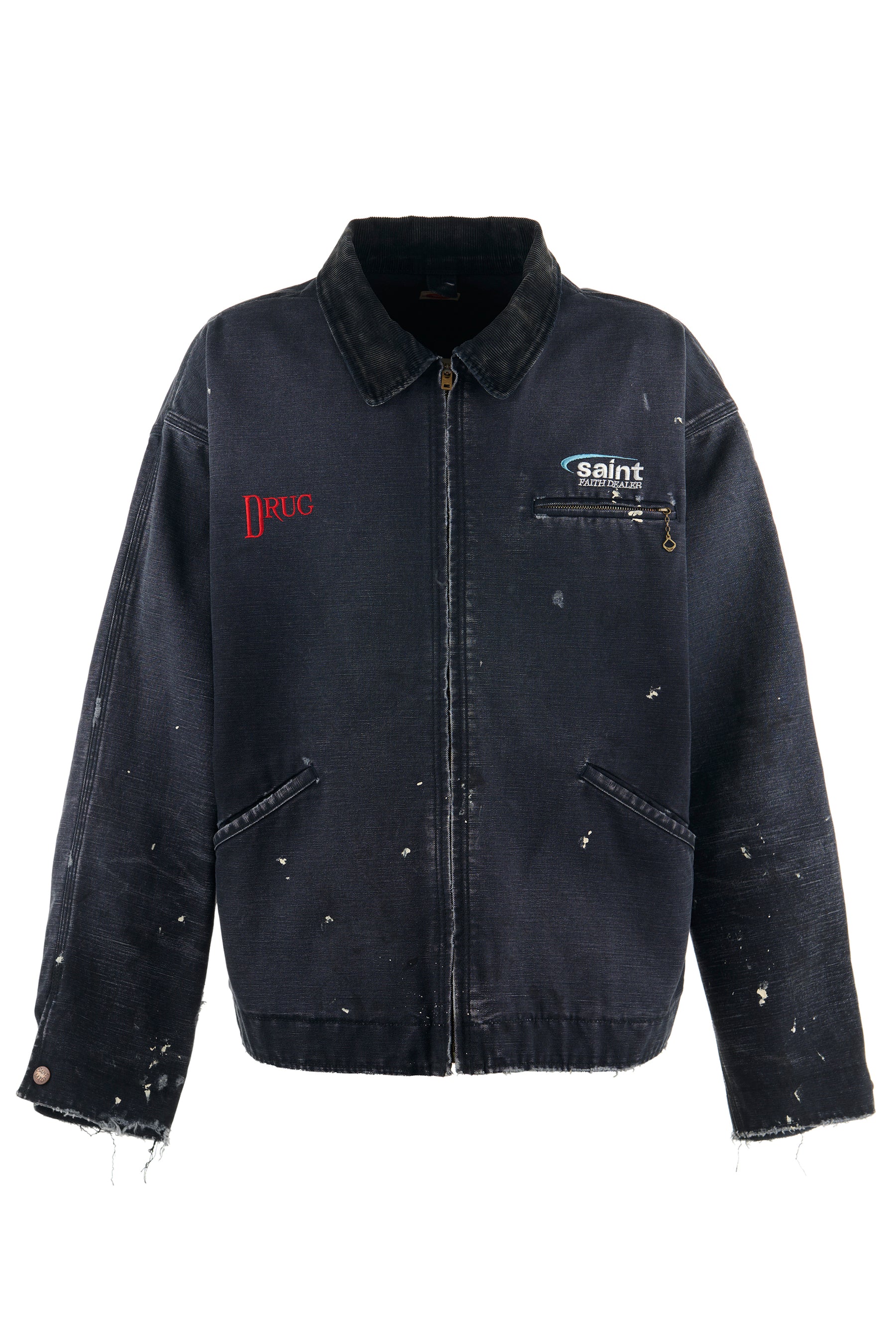 SAINT Mxxxxxx Saint Michael SS25 DETROIT JACKET/DRUG BLK NUBIAN