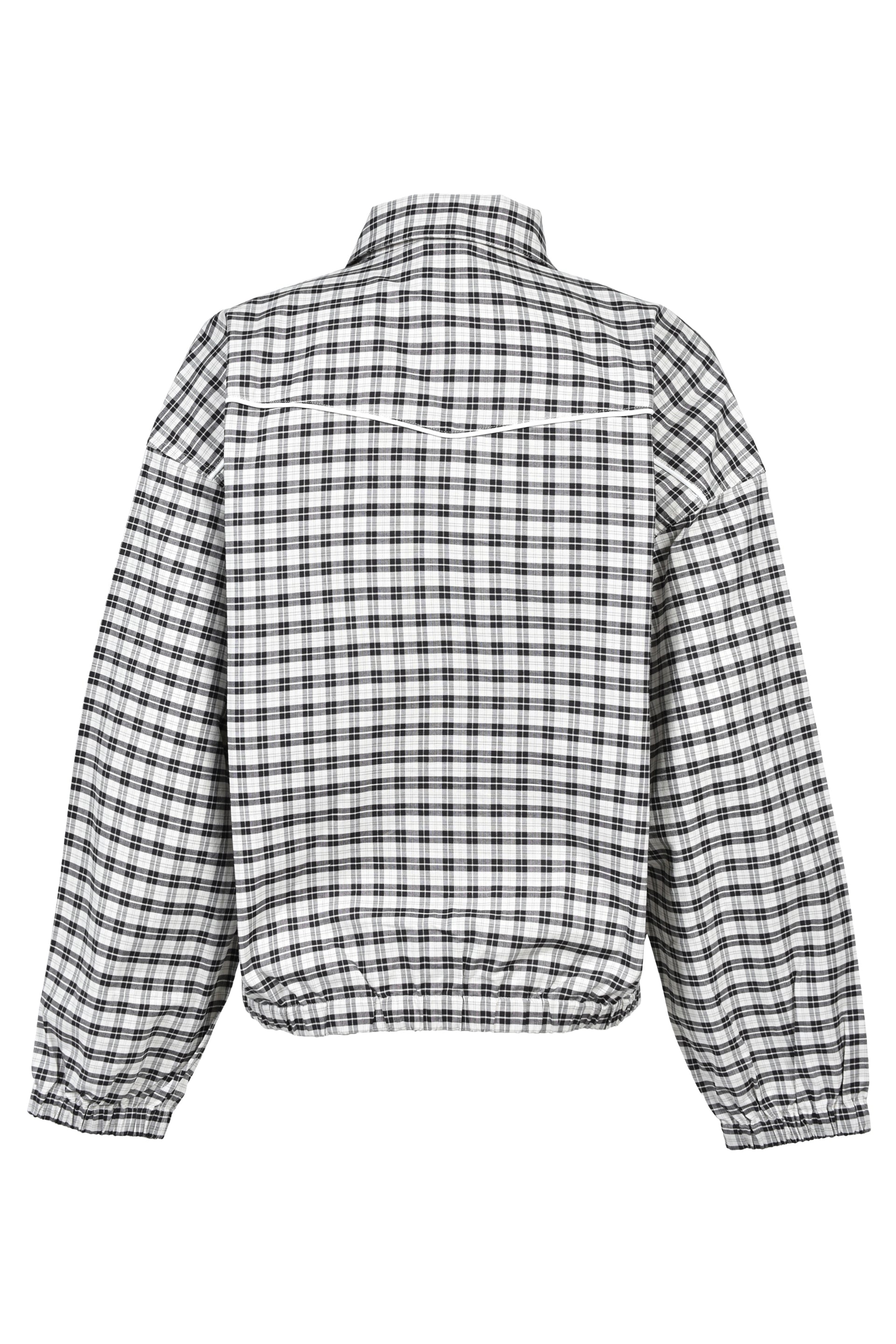 SCRIPT LOGO CHECK PIPNG JACKET / WHT