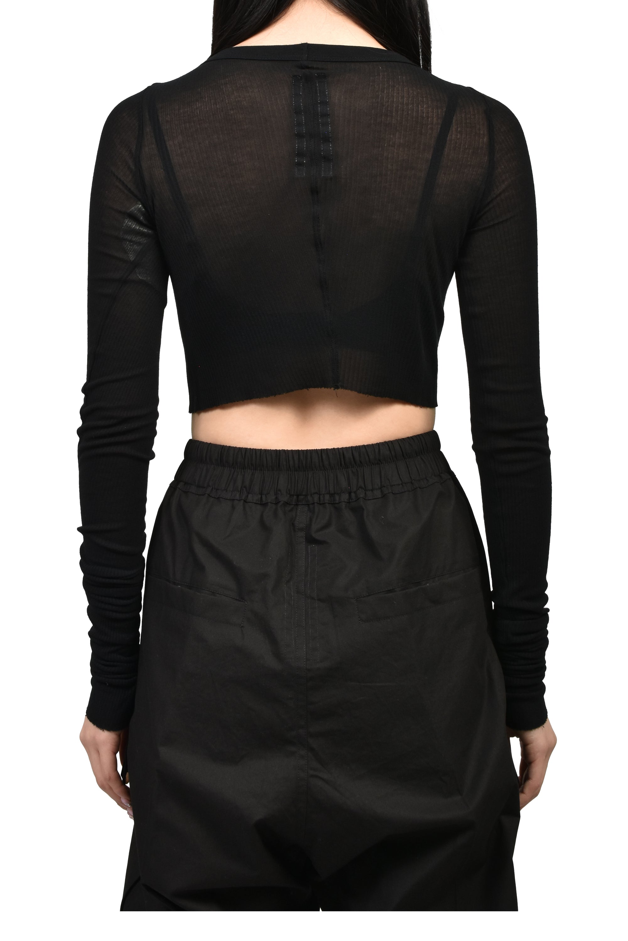 Rick Owens LS CROP T / BLK