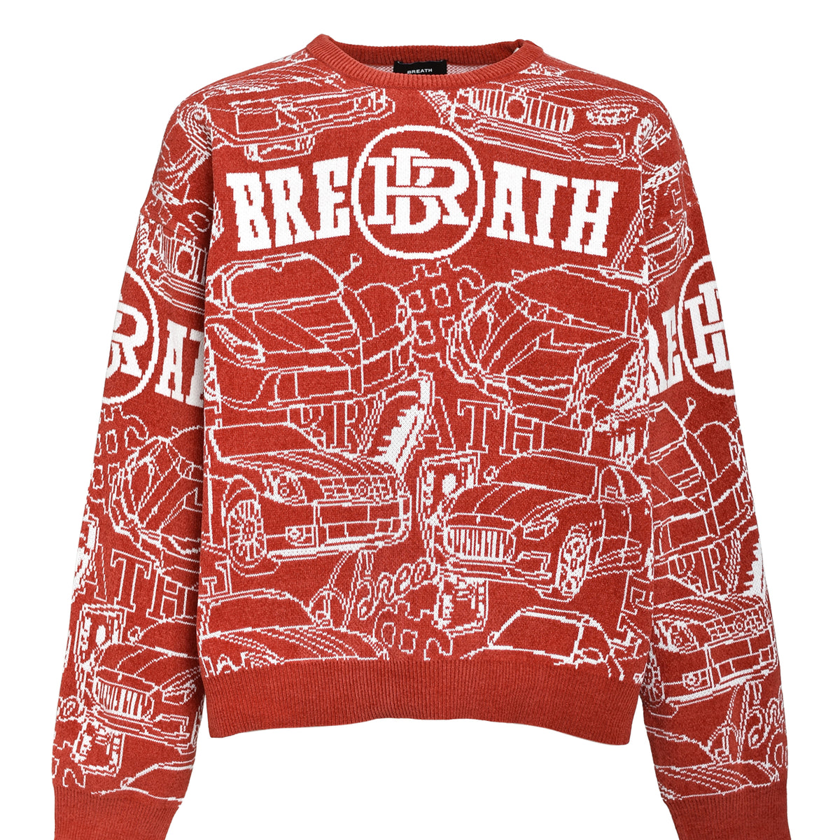 BREATH ブレス FW25 SUPER CAR MALL KNIT / RED - NUBIAN ヌビアン