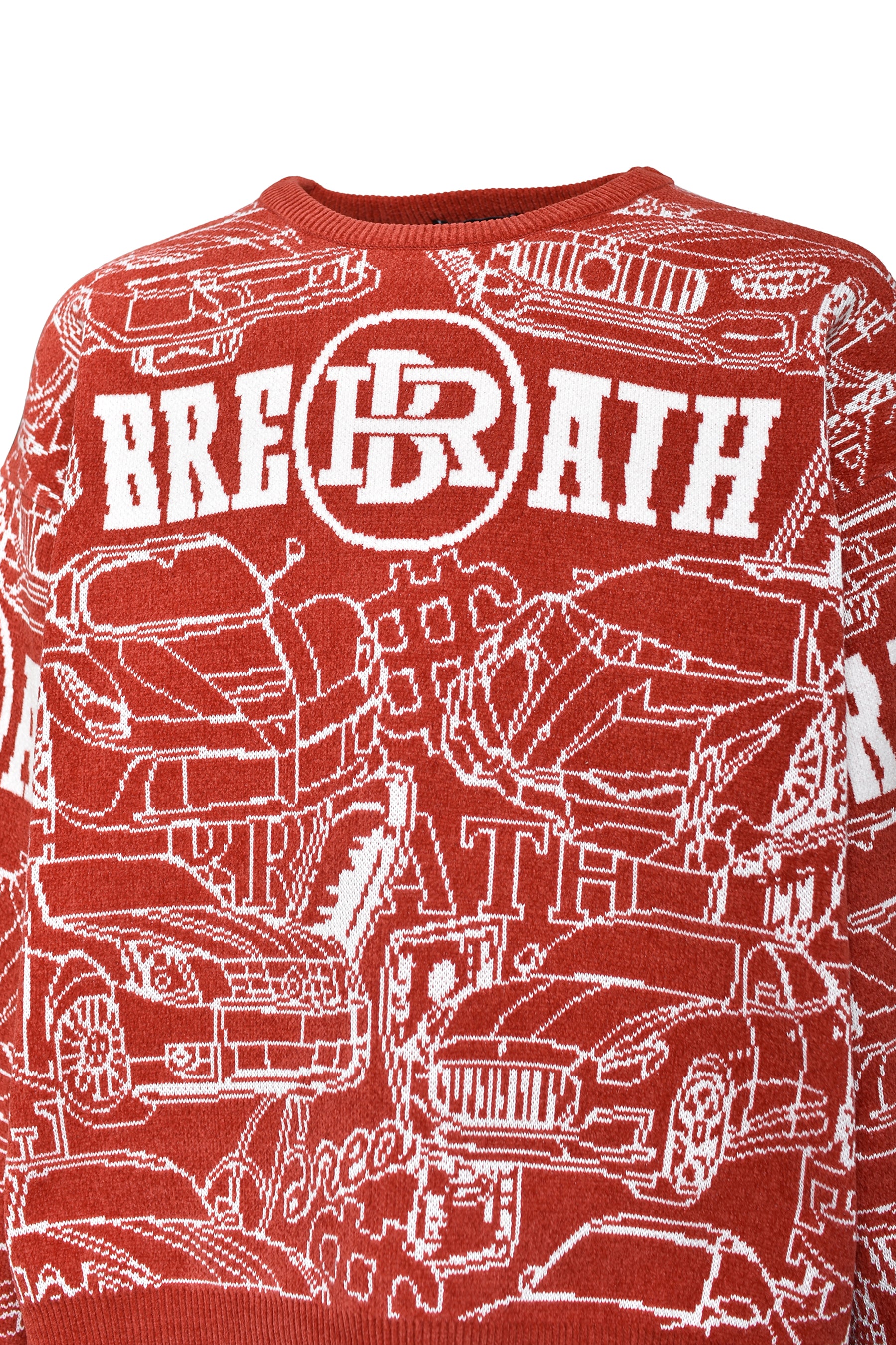 BREATH ブレス FW25 SUPER CAR MALL KNIT / RED - NUBIAN ヌビアン