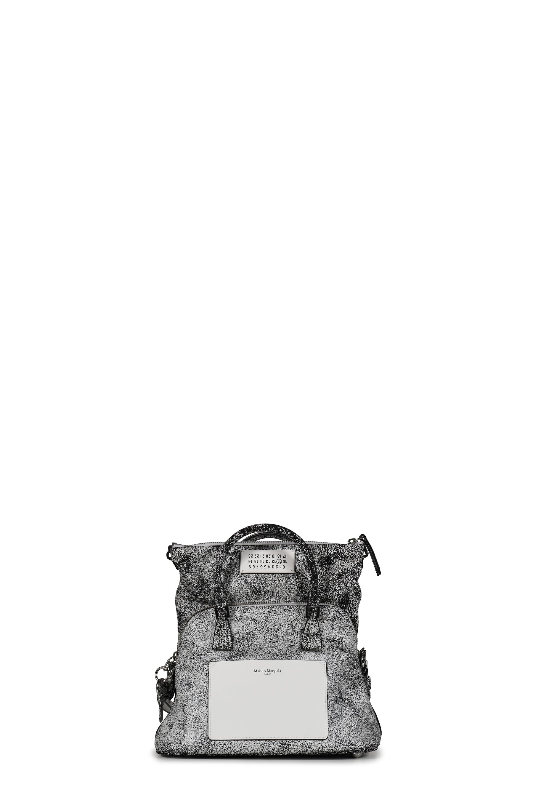 5AC WASHED LEATHER MINI / WHT/BLK 