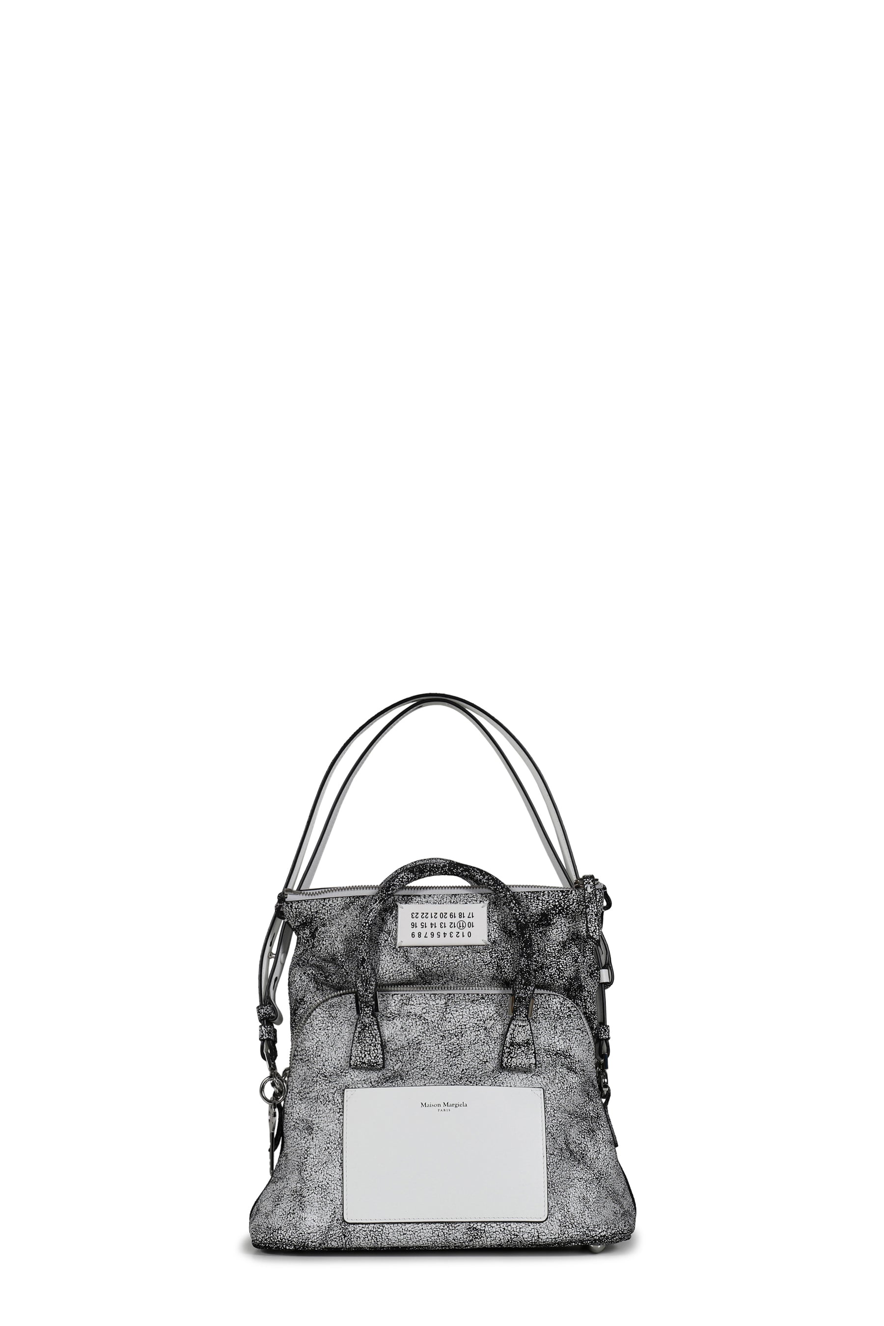 5AC WASHED LEATHER MINI / WHT/BLK 