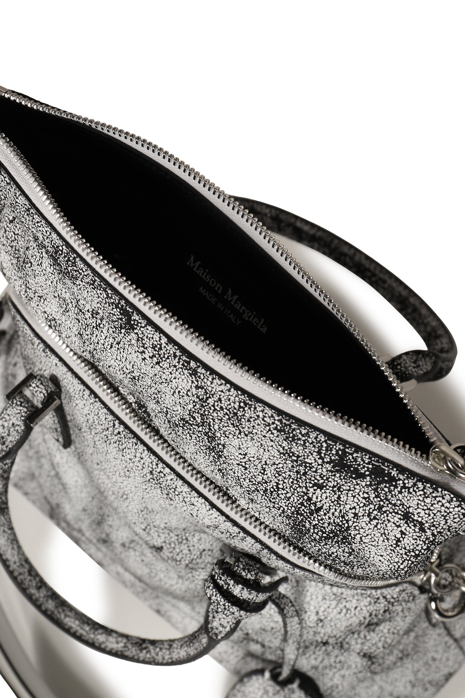 5AC WASHED LEATHER MINI / WHT/BLK 