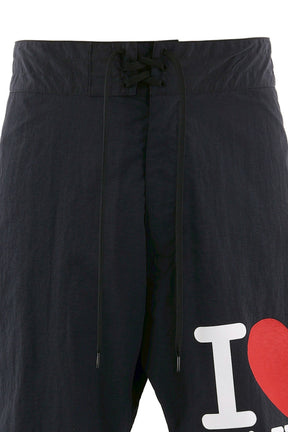 NYLON SHORTS /I LOVE SAINT / BLK