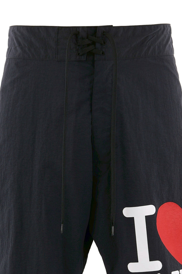NYLON SHORTS /I LOVE SAINT / BLK