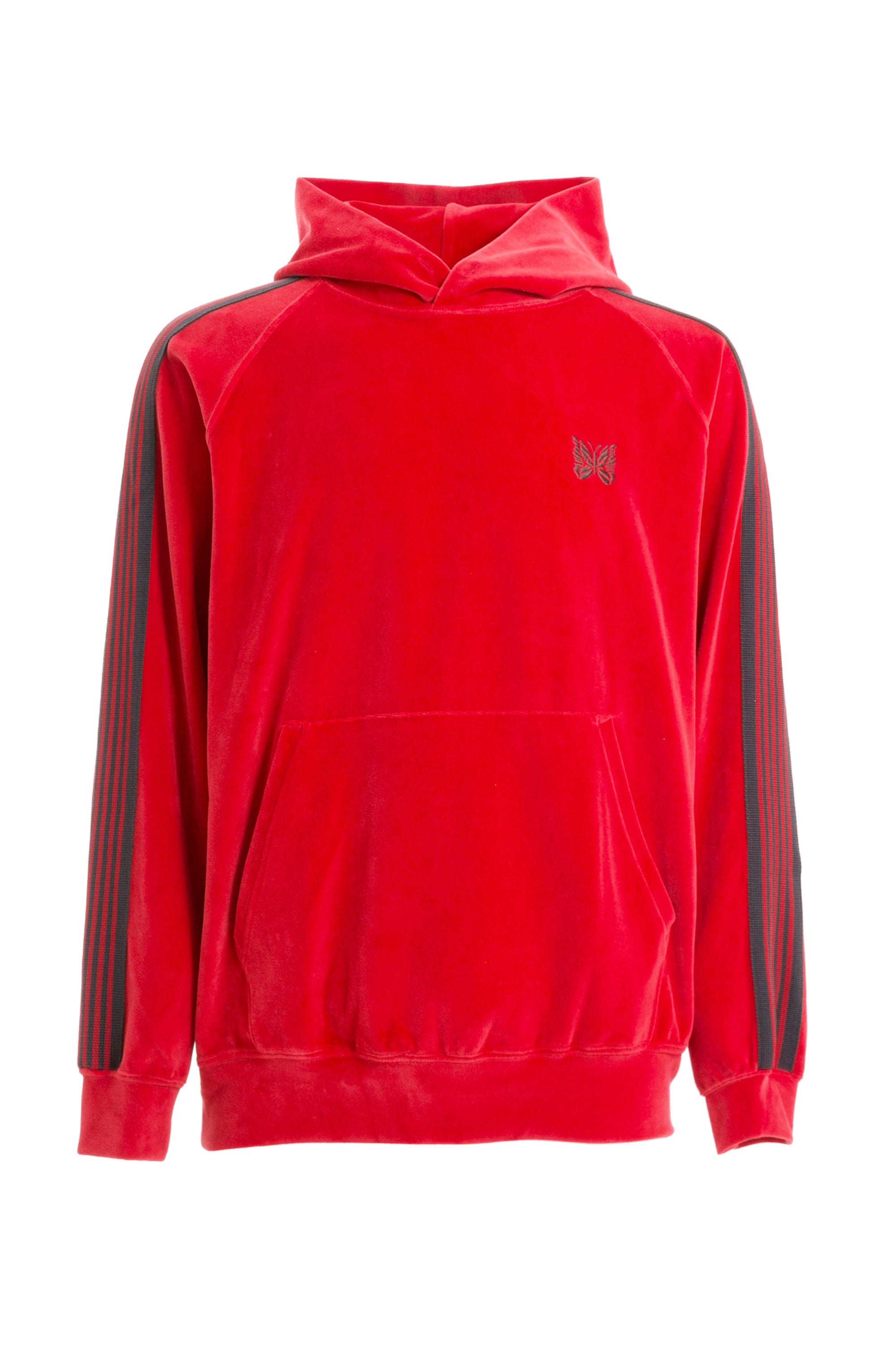 Needles ニードルズ FW23 TRACK HOODY - C/PE VELOUR / RED -NUBIAN