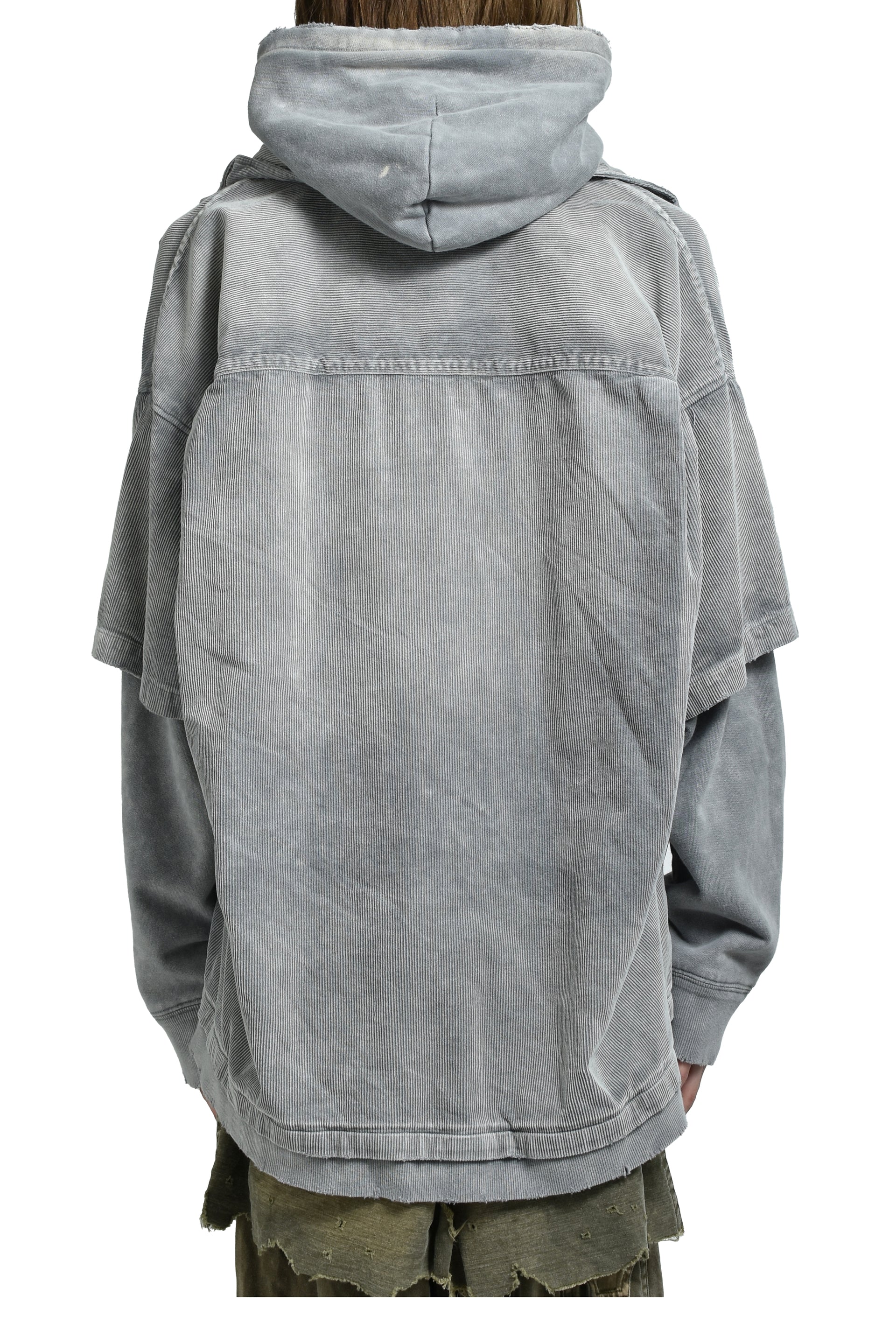 LAYERED CORDUROY SHIRTS / GRY