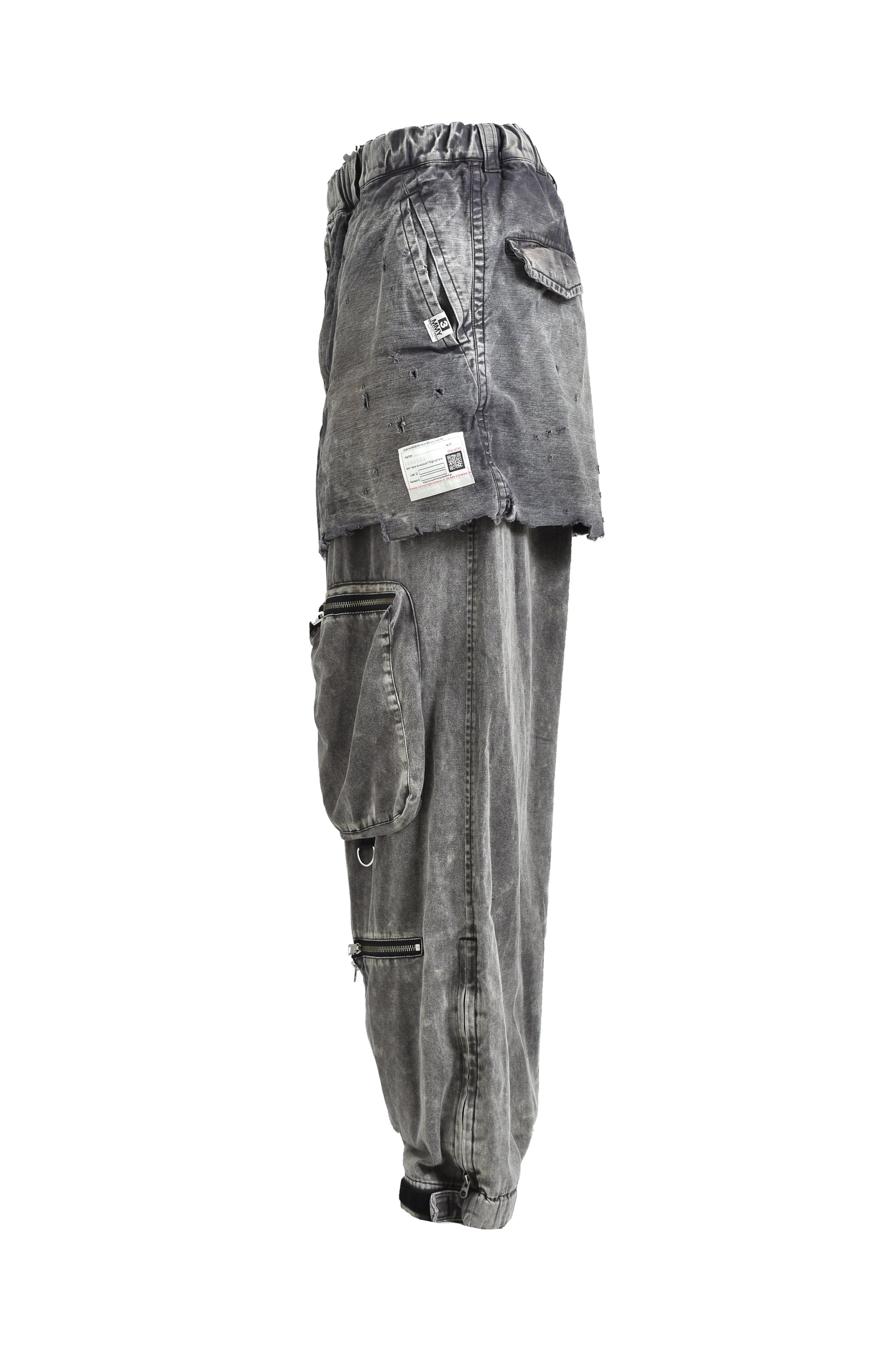 WAIST LAYERD FLIGHT PANTS / BLK 