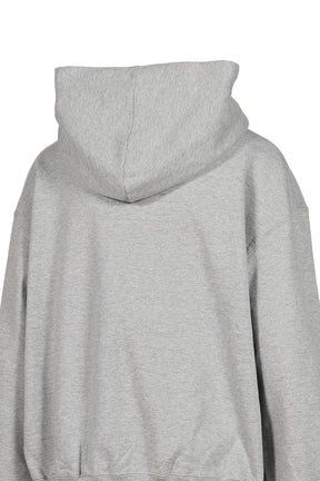 CAT PRINTED HOODIE / GRY