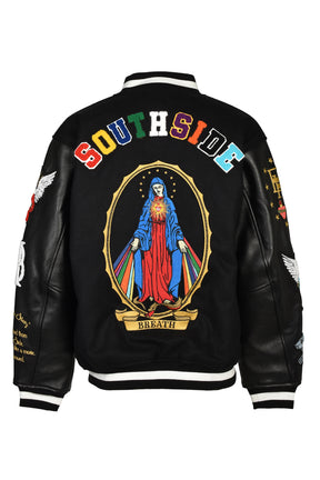 PATCH STADIUM JACKET / BLK