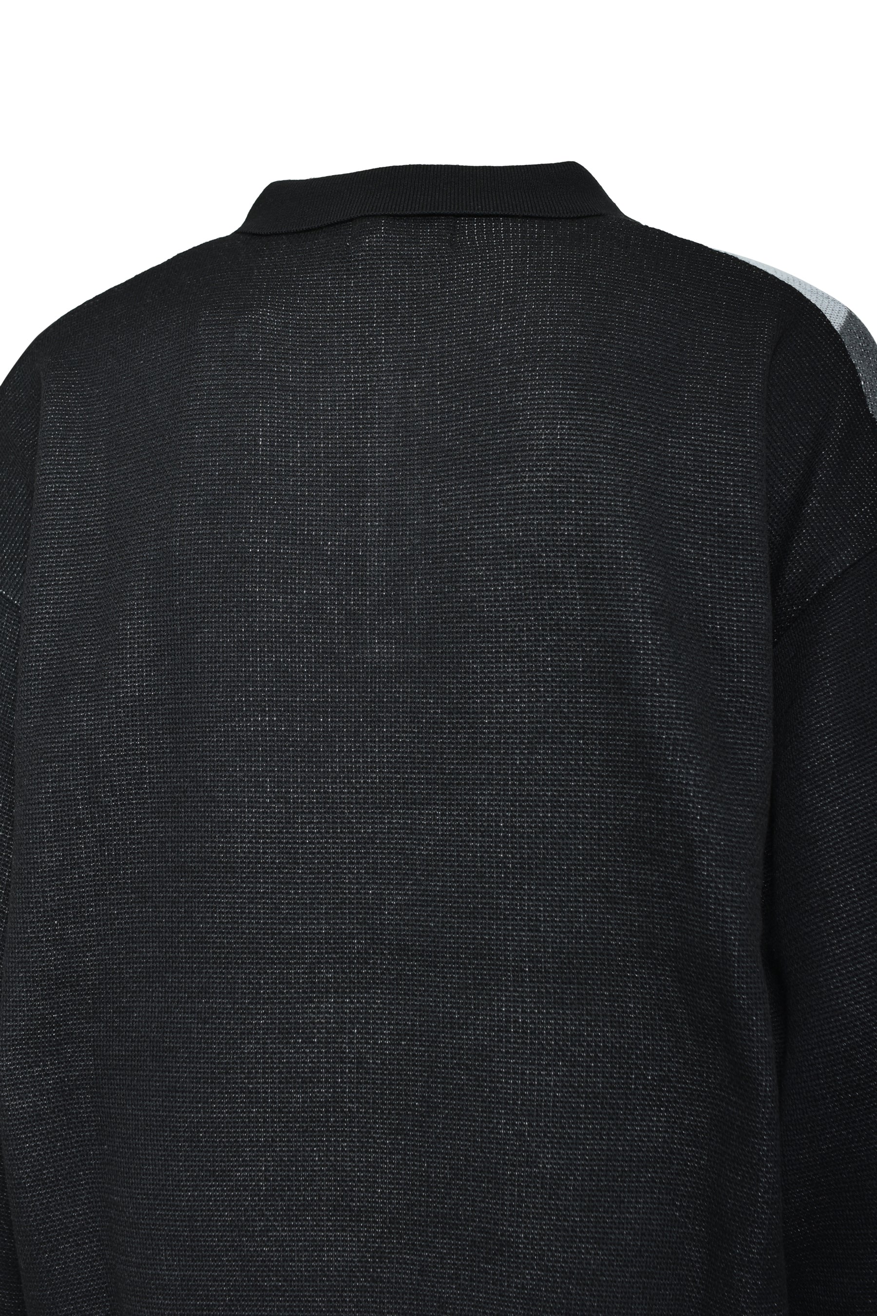 ARGYLE KNIT POLO / BLACK