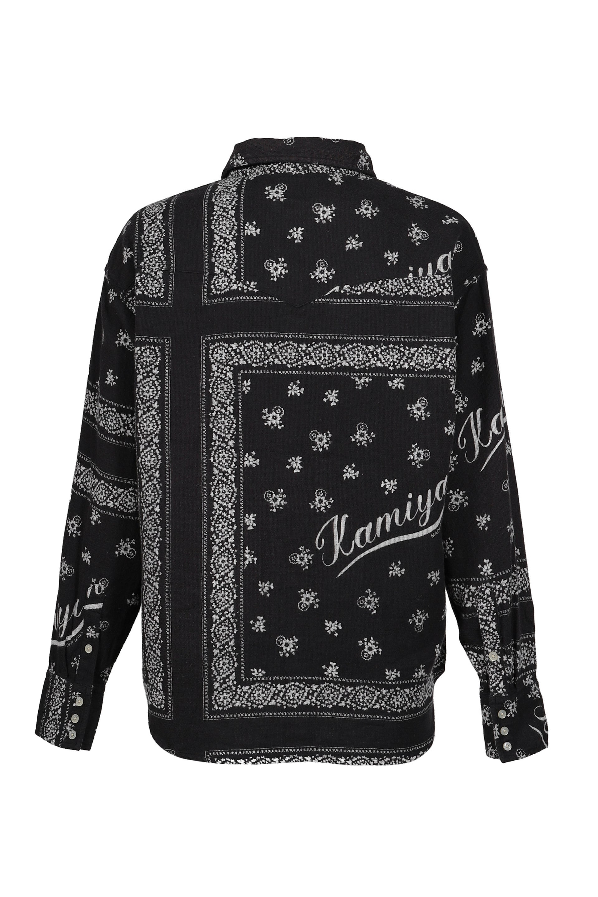 OG BANDANA DISCHARGE WESTERN SHIRT / BLK