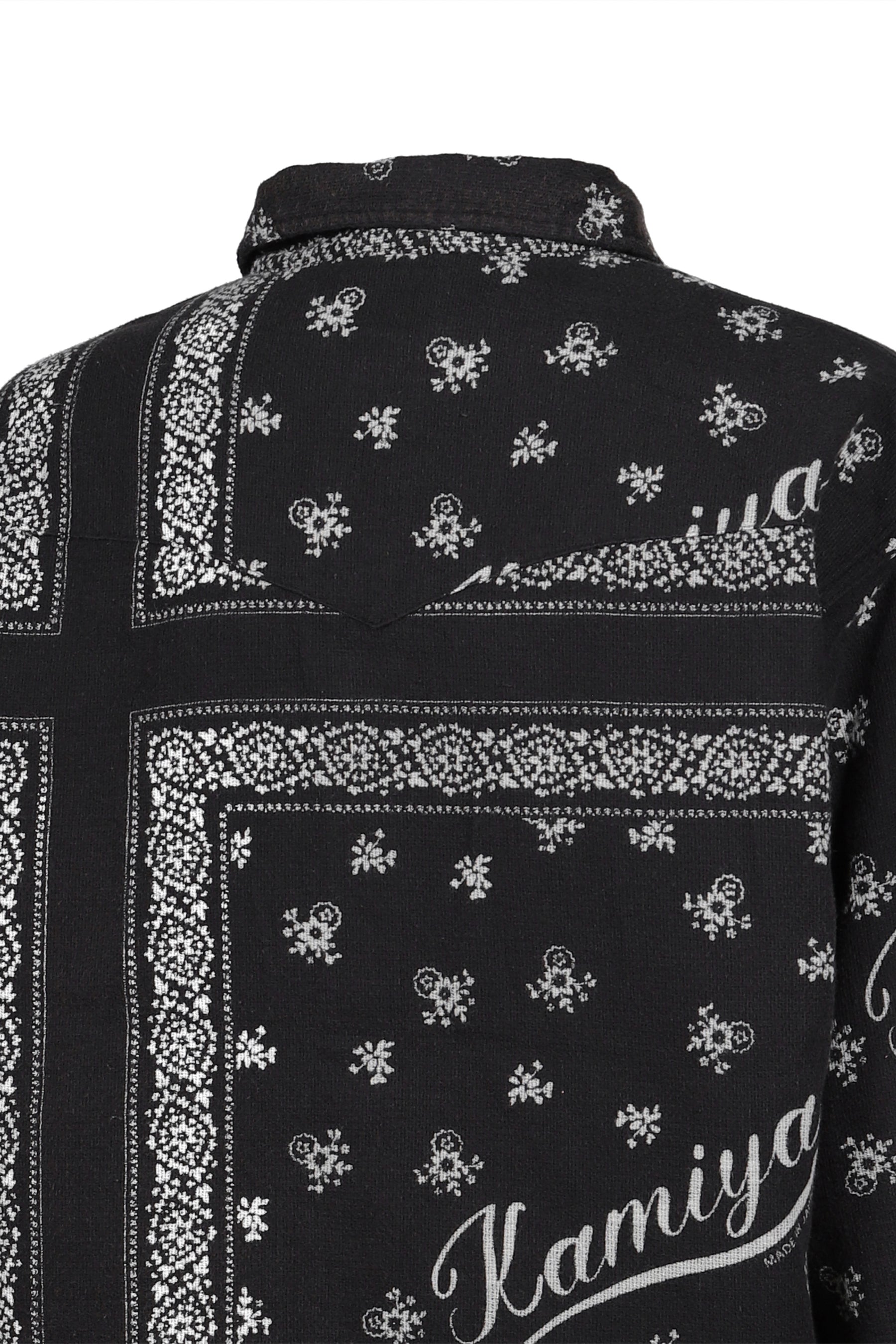OG BANDANA DISCHARGE WESTERN SHIRT / BLK