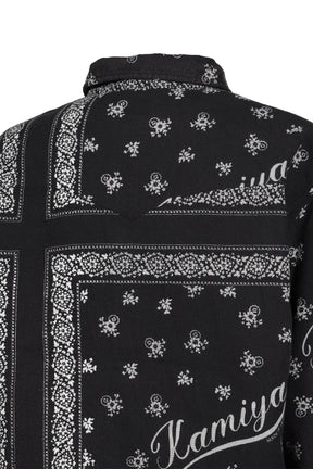 OG BANDANA DISCHARGE WESTERN SHIRT / BLK