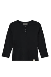 3/4 BUTTON FLY TEE / BLK