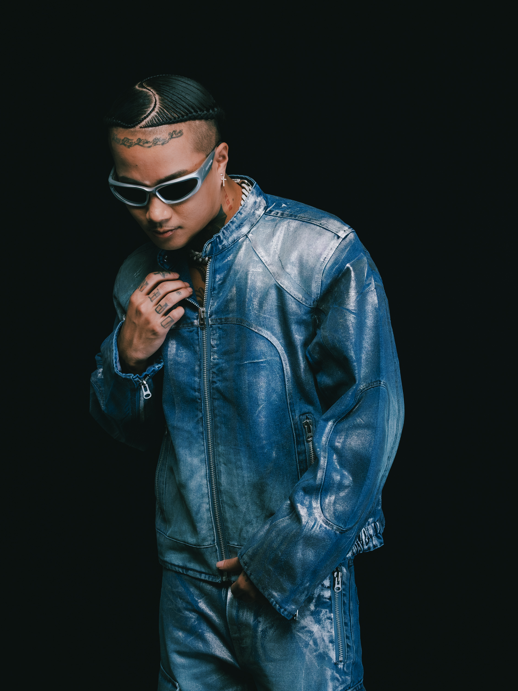 BREATH COATING RIDERS JACKET / ICE