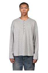SOFT RIB HENLEY / FOG GRY